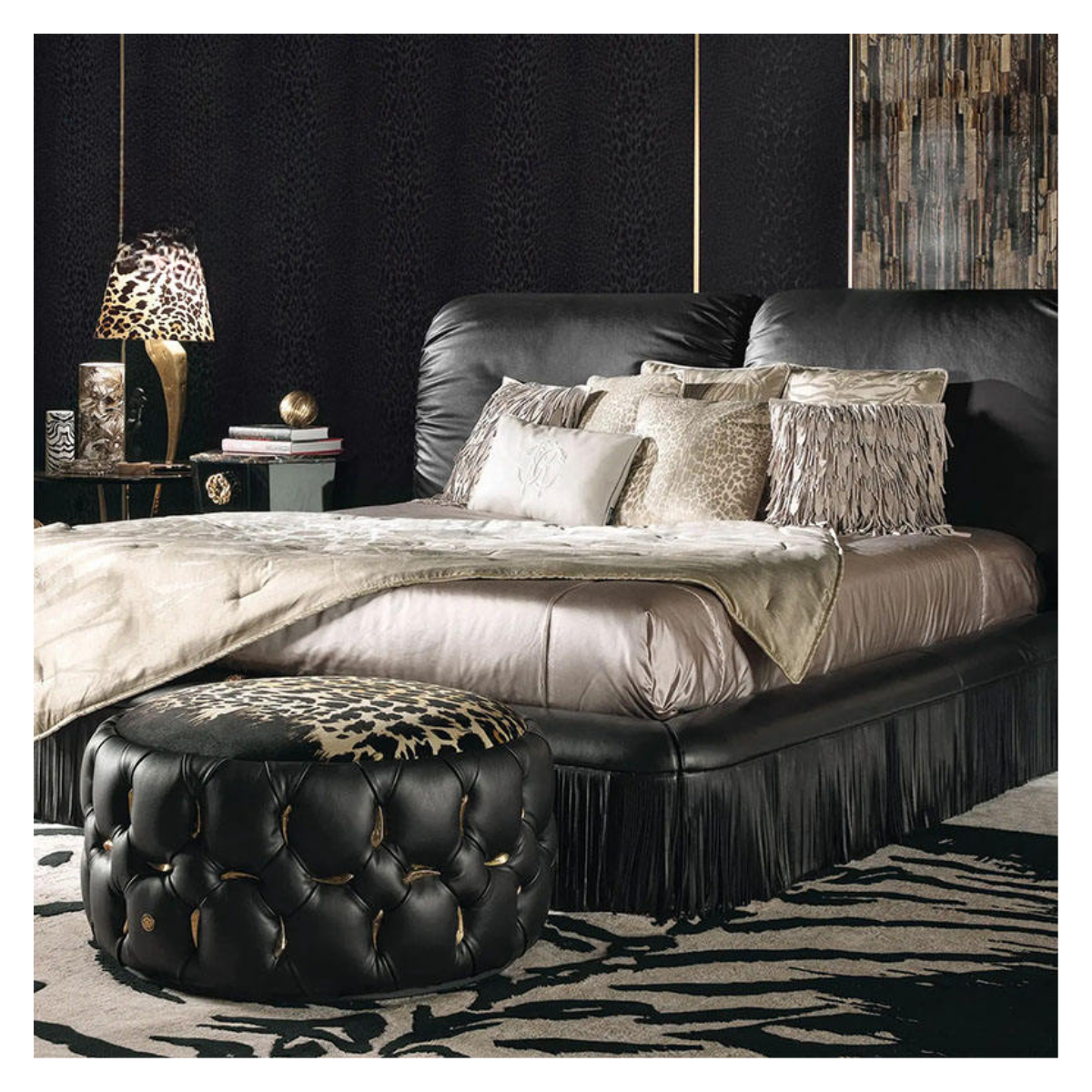Midnight Fringe Bed